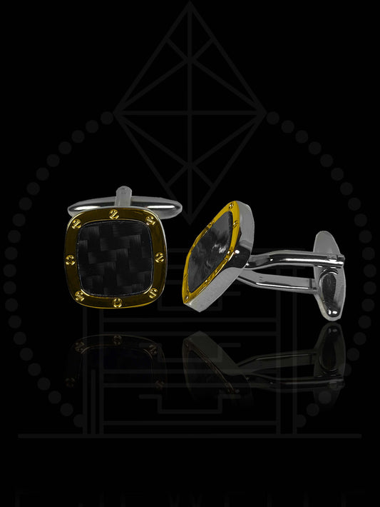 Carbon Fibre Design Cufflinks